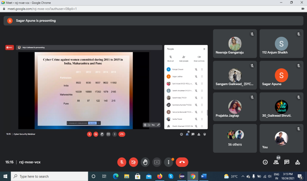 Webinar on Cyber Crime against Women