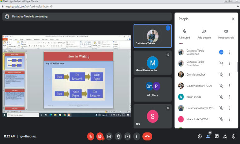 Webinar on Journal Publication & Writing Ethics