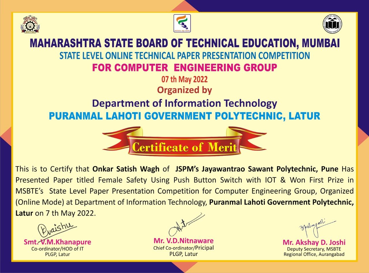 State Level Technical Paper Presentation Competition May 2022