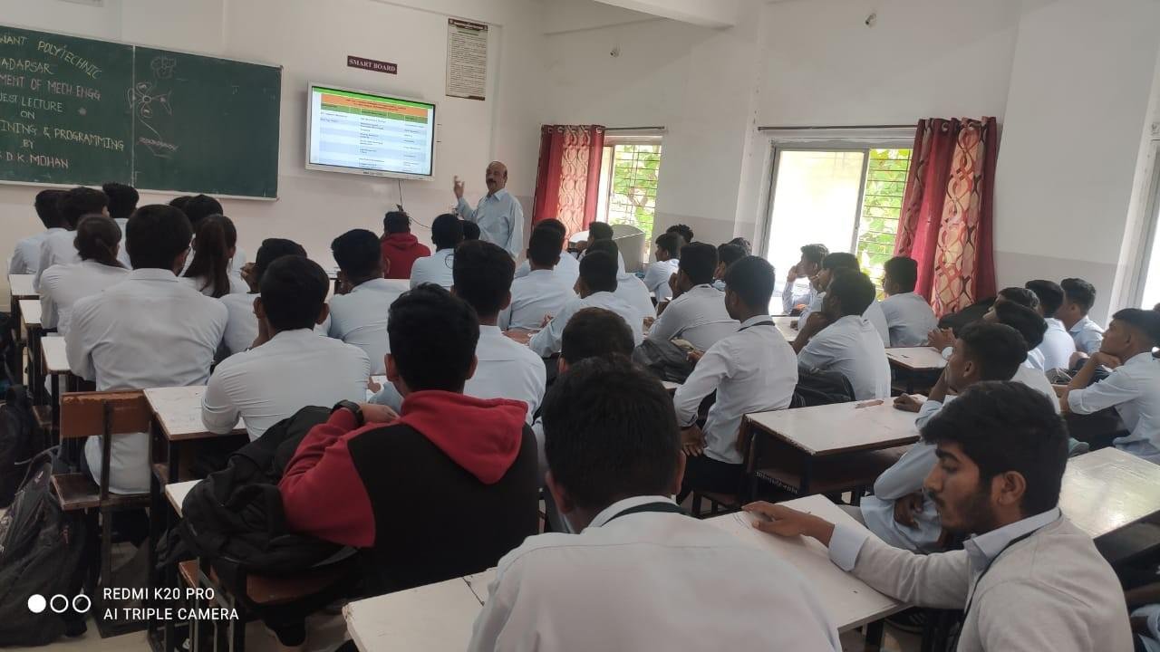 Guest lecture on “CNC MACHINING AND PROGRAMMING.”