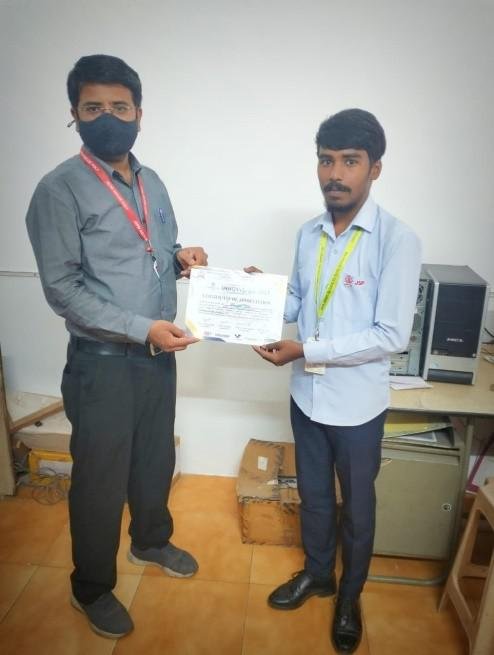 Second Year secured Second Rank in project competition