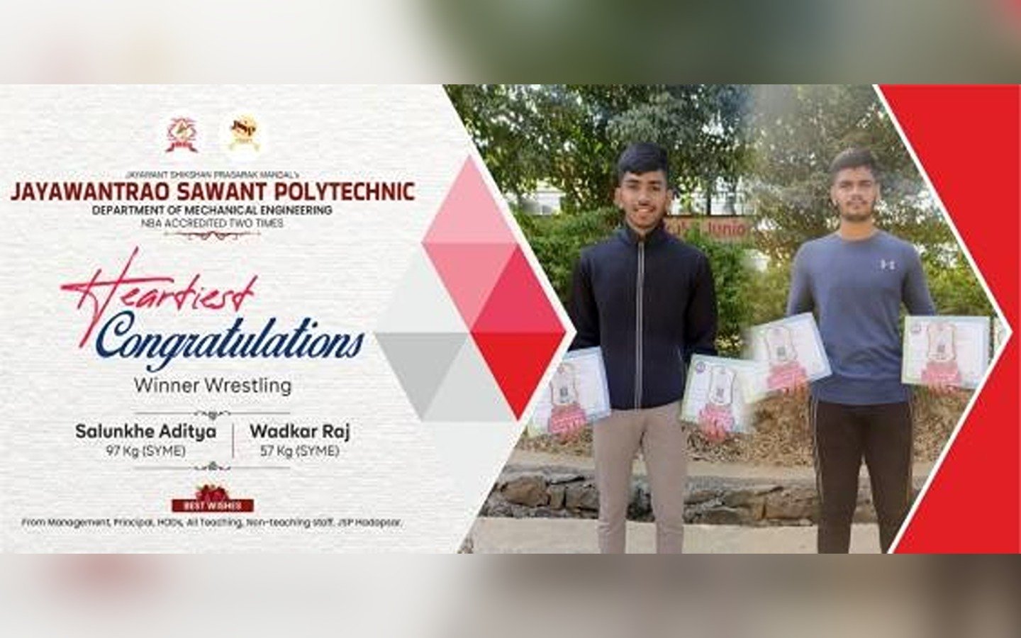 MSBTE Zonal (D-2) sports organized by Inter Engineering Diploma Students Sports Association (IEDSSA) Maharashtra State.