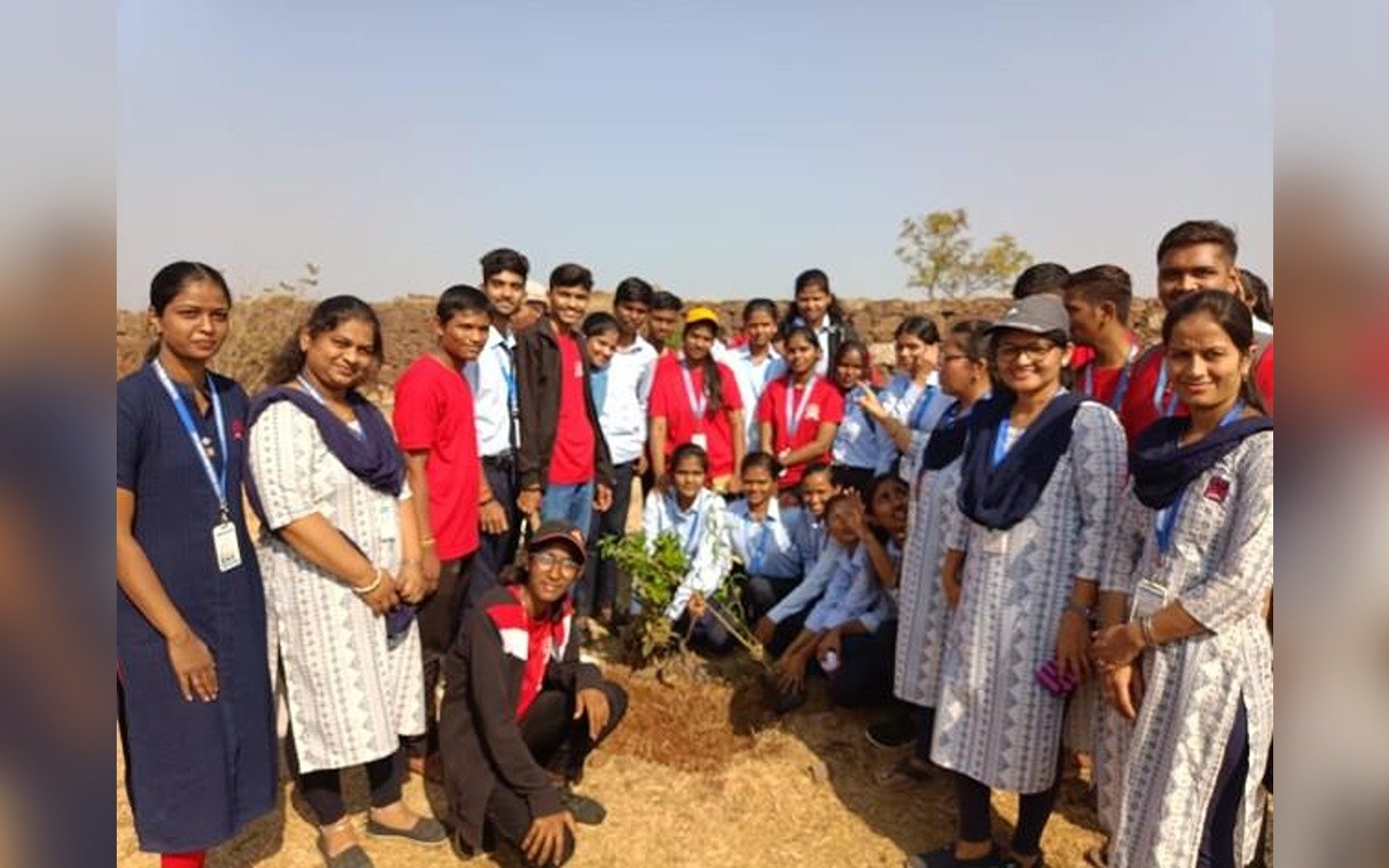 Tree Plantation at Malhar Gad on 06th February 2024 By First year E & TC students