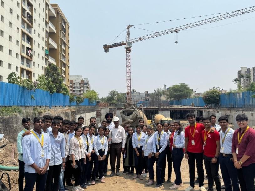 Site Visit at Central Park, Hadapsar, G+17 Building Construction